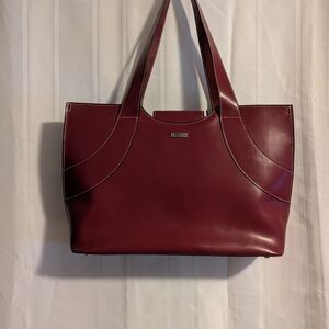 Franklin Covey Burgundy Laptop Tote Handbag.